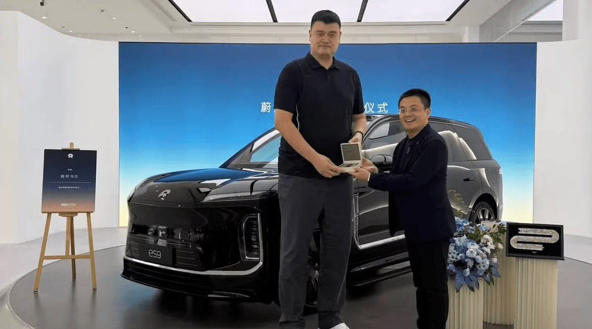 Basketball Superstar Yao Ming Receives His NIO ES9
