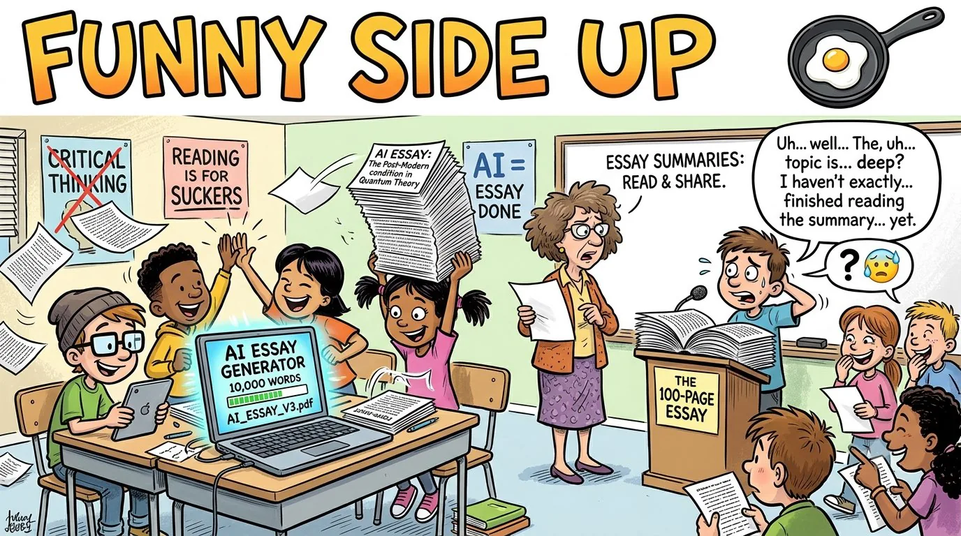 Funny Side Up: Human Stupidity, Fake Eminems and Robotic Dogs Carry the Day