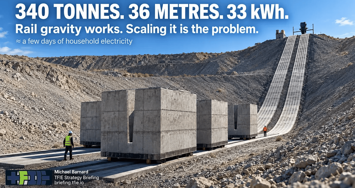 ARES’ Nevada Demonstrator Shows Why Rail Gravity Storage Is A Train Wreck