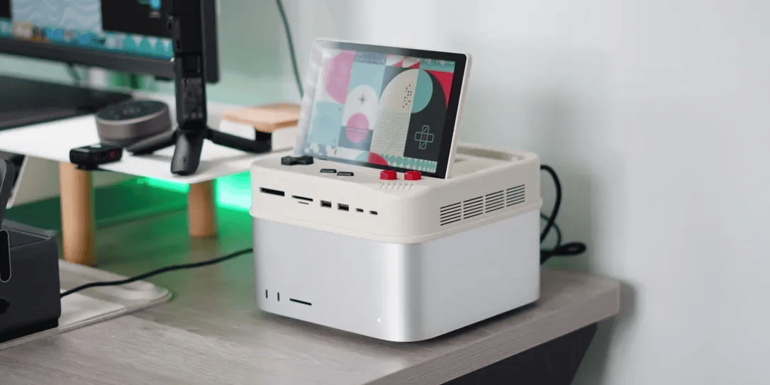 This unique retro dock adds a flip-up display, Thunderbolt 5, & 8TB storage to your Mac [Video]