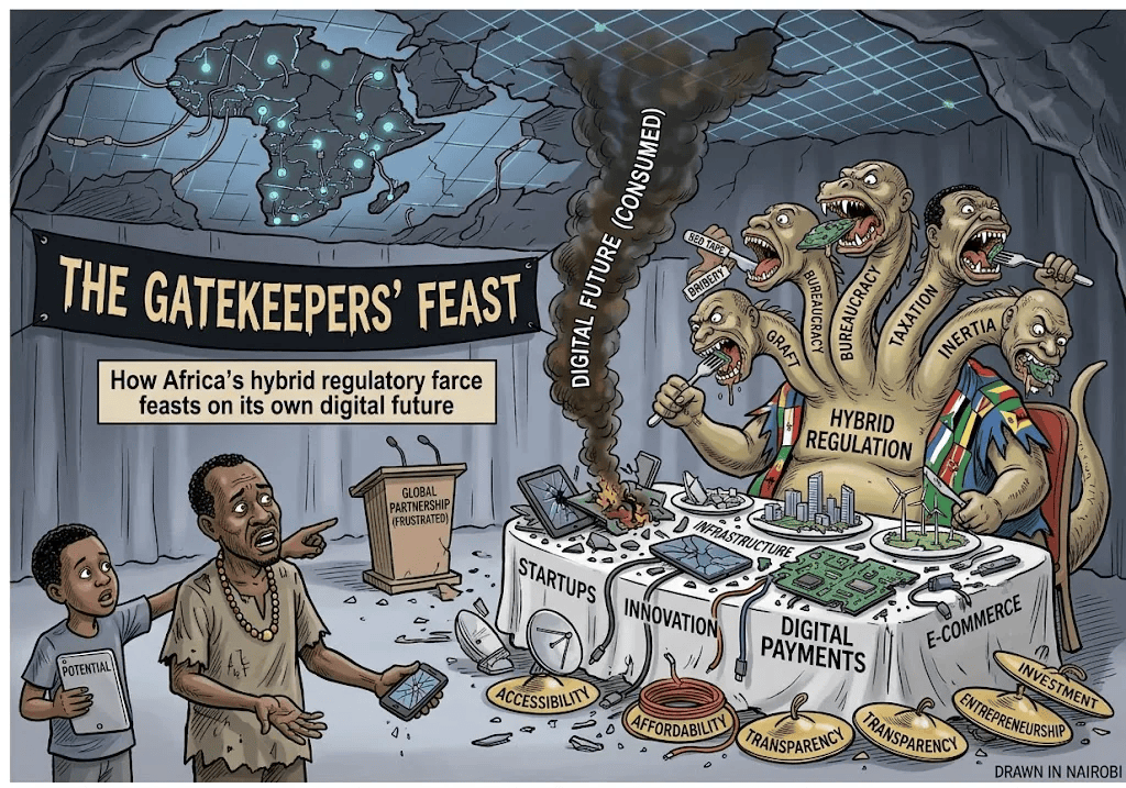 The gatekeepers’ feast: How Africa’s hybrid regulatory farce feasts on its own digital future