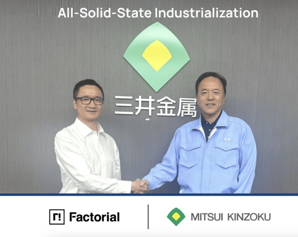 Mitsui Kinzoku Partners with Factorial to Scale All-Solid-State Battery Manufacturing