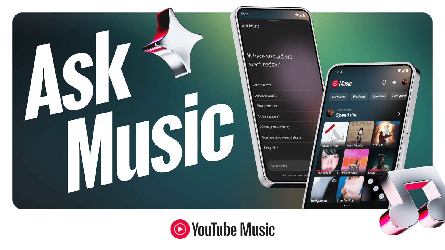 YouTube Music adding corner access to ‘Ask Music’ with Gemini
