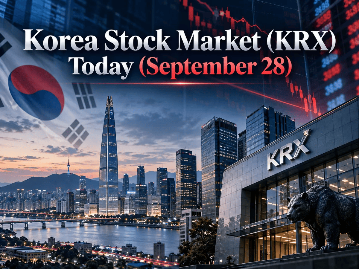 Korea Stock Market (KRX) Today (September 28): Why is the Korean Stock Market Down Today? KOSPI Falls Below 7,050, KOSDAQ Rises, Samsung Electronics & SK Hynix Slide – Check Top Gainers & Losers