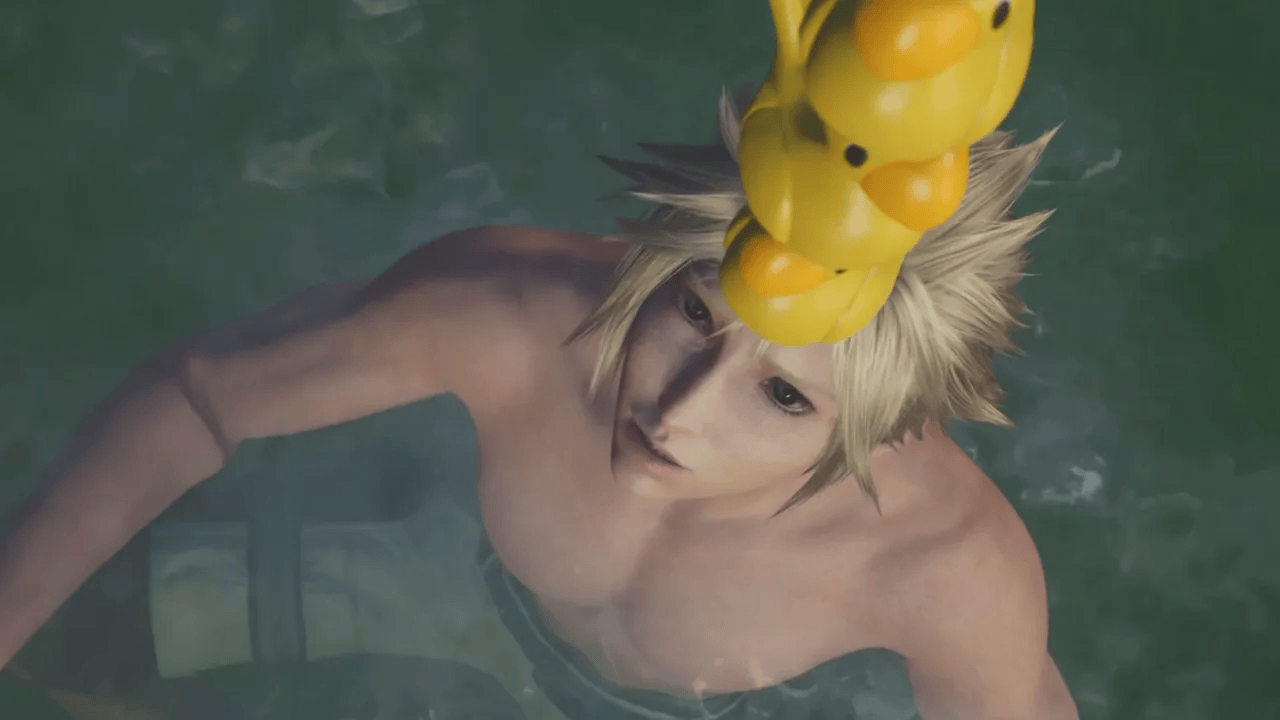 Final Fantasy 7 Revelation Hot Springs Scenes Reveal New Bathing Suit Skins for the Party