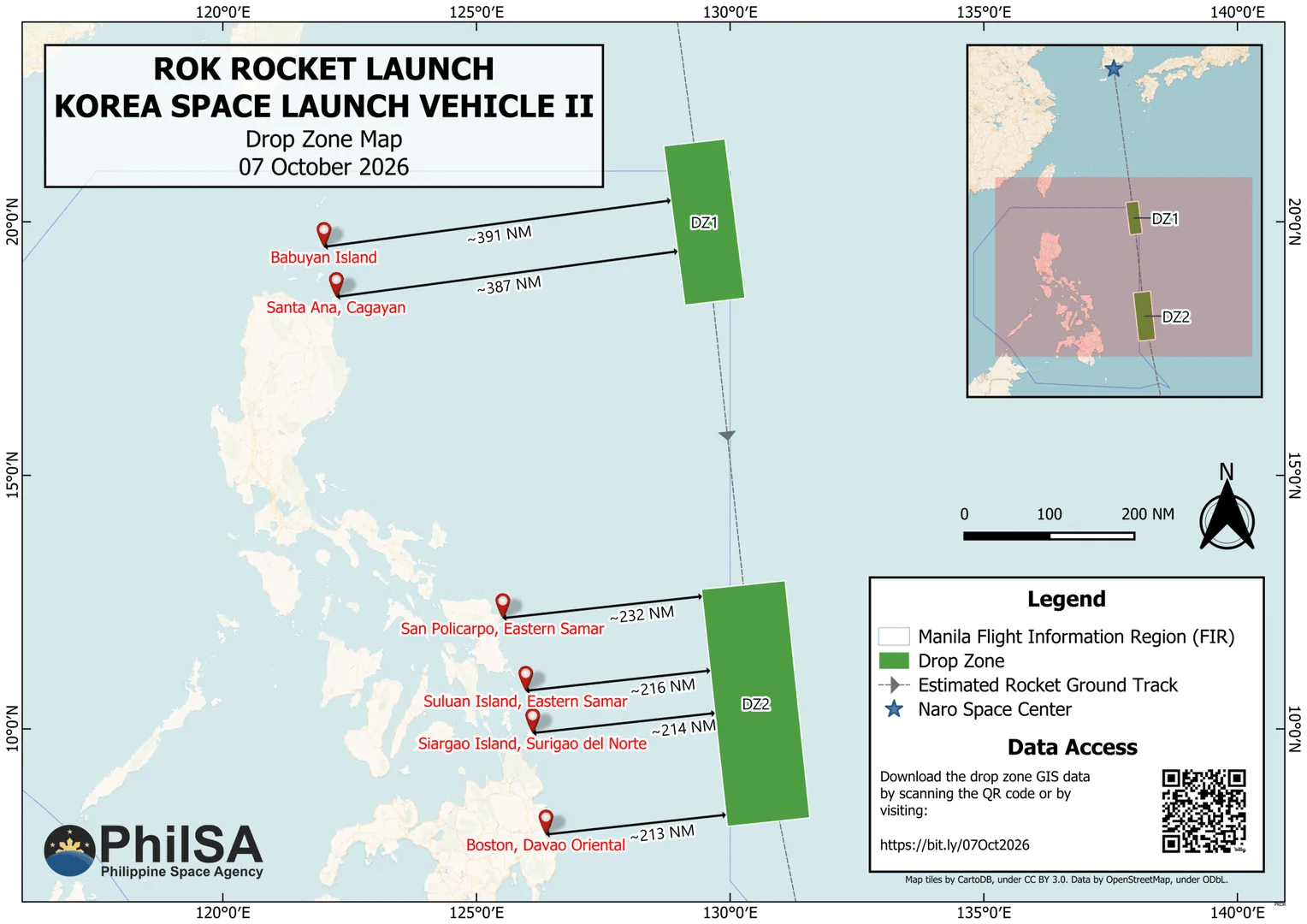PhilSA warns ships, aircraft of Korean rocket debris