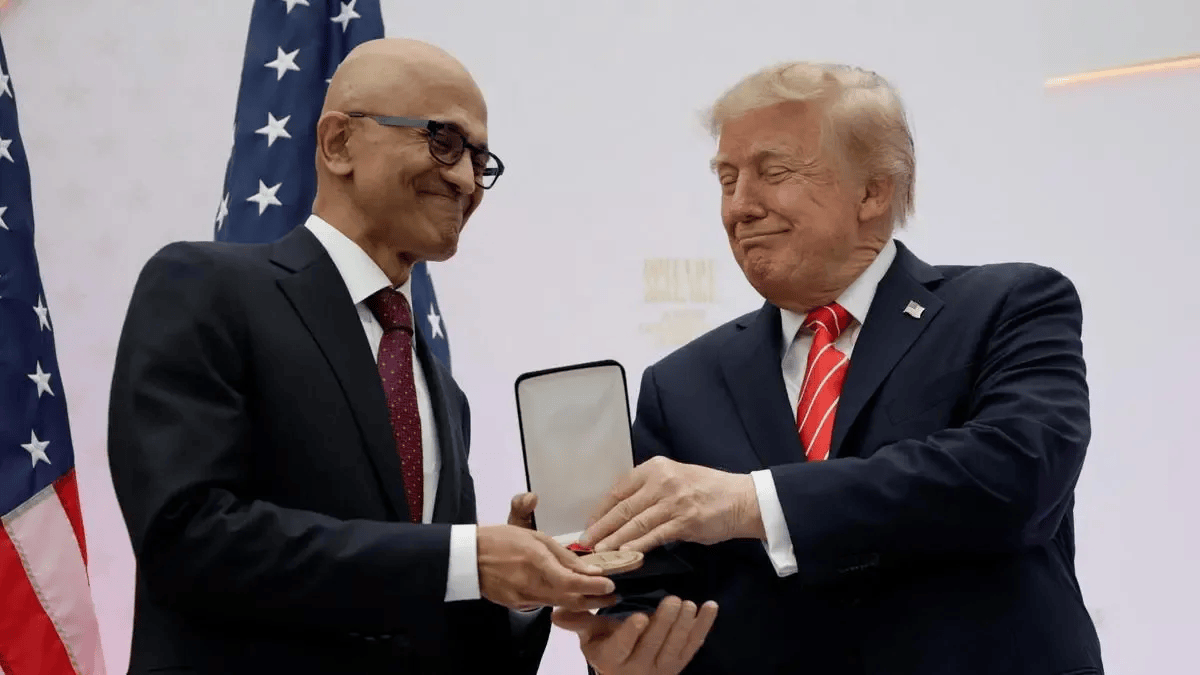 Trump honours Satya Nadella as JD Vance suspends Microsoft from green card programme