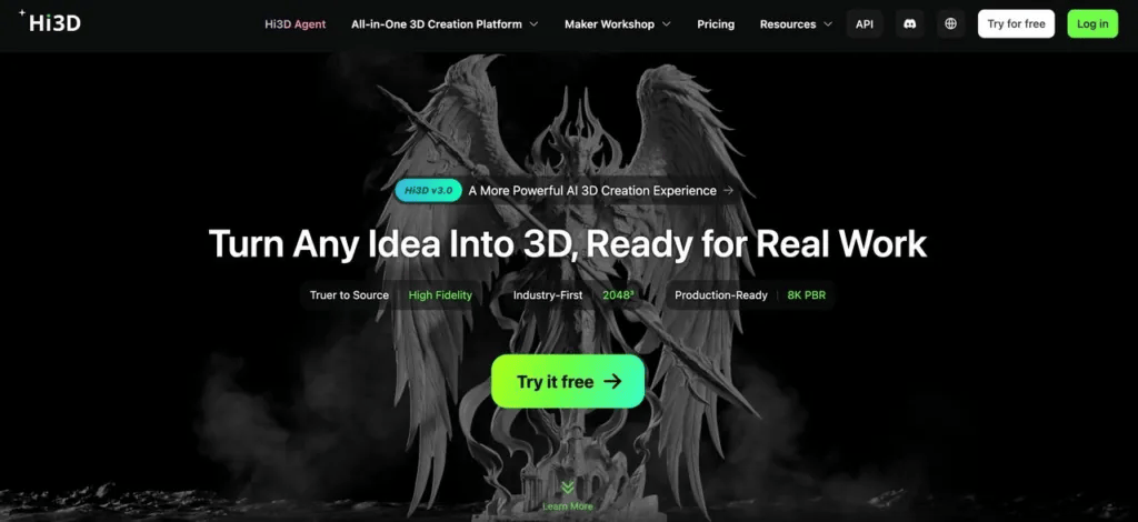 Hi3D: An AI 3D Creation Platform for Turning Ideas into Printable 3D Models