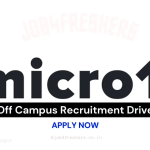 Micro1 hiring Off Campus Drive | Junior AI Engineer Role
