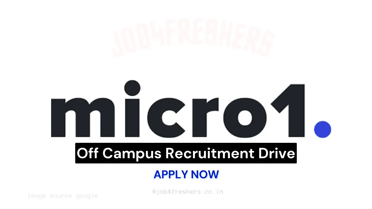 Micro1 hiring Off Campus Drive | Junior AI Engineer Role