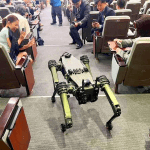 Military quadbot exhibited at tech forum in Taipei