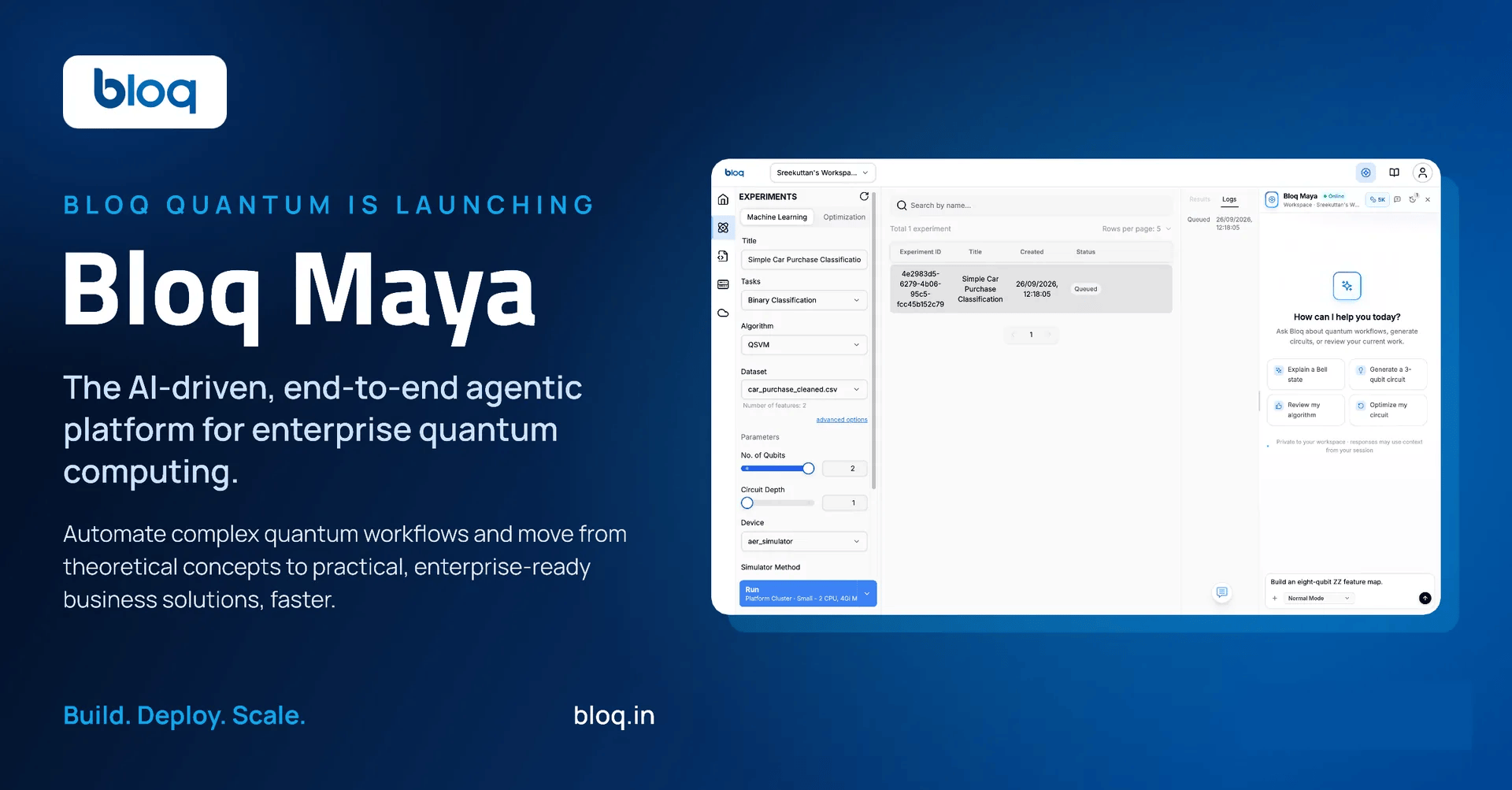 Bloq Quantum Launches Bloq Maya AI Agent to Streamline Enterprise Quantum Algorithm Development