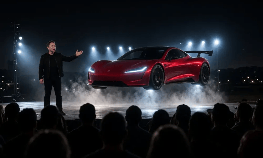 Elon Musk says Tesla’s Roadster demo could be a bang, quite literally