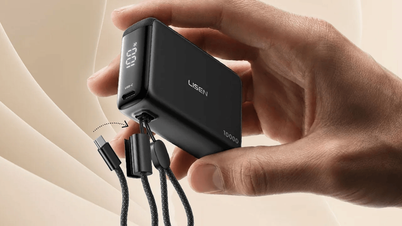 The Tiny Lisen 10,000mAh Power Bank With 45W USB-C Output Drops to $23.99