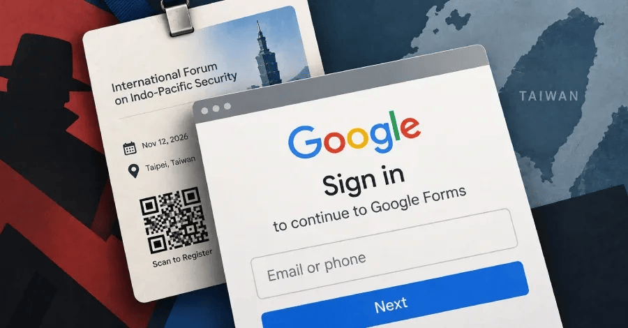 UAT-11985 Uses Fake Event Invites to Target Taiwan Research Affiliates With Google AitM Phishing