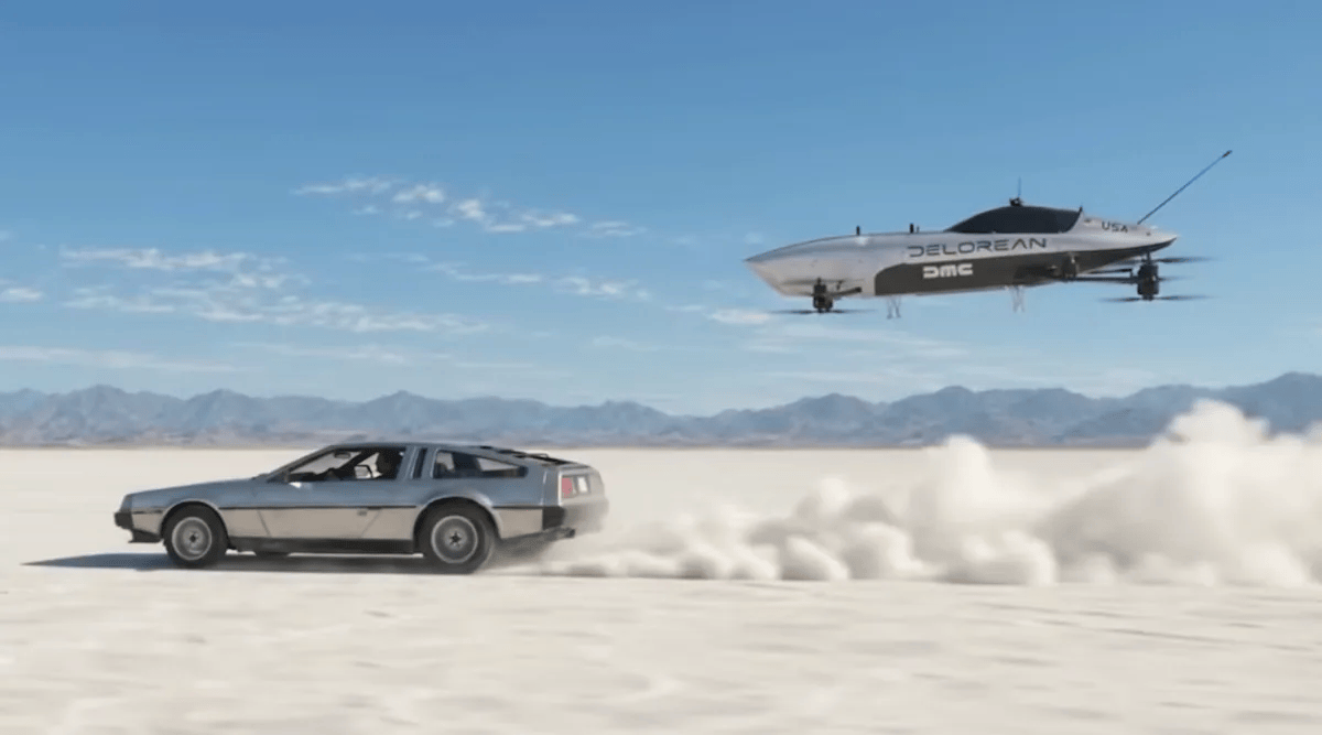 DeLorean Takes A Ride On Tesla’s “Flying Car” Coattails