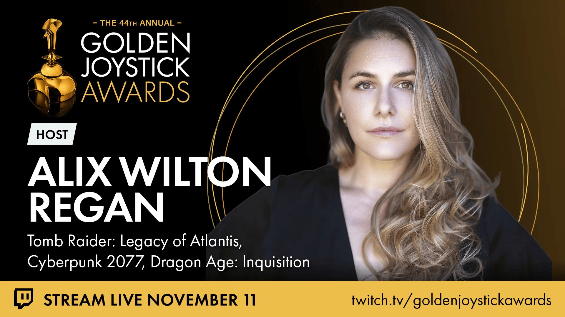 Alix Wilton Regan announced as Golden Joystick Awards host as Ultimate Game of the Year voting goes live