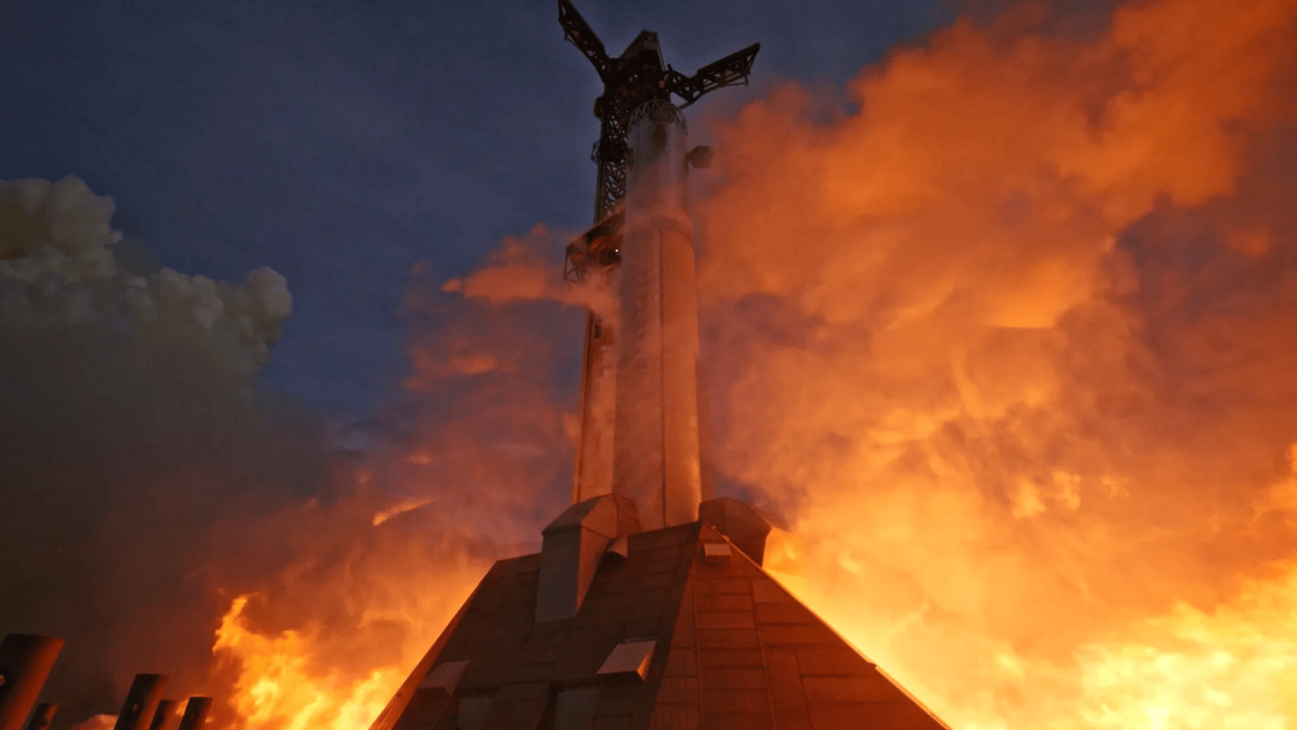 SpaceX ignites giant Super Heavy booster engines ahead of daring Starship launch (video)