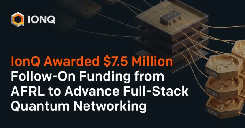 IonQ Secures $7.5 Million Phase 2 AFRL Allocation to Expand Rome, NY Quantum Network with Free-Space Optics and Frequency Conversion