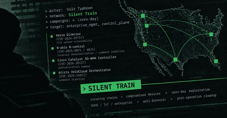 Volt Typhoon Used Covert Silent Train Network in Four Zero-Day Exploitation Campaigns
