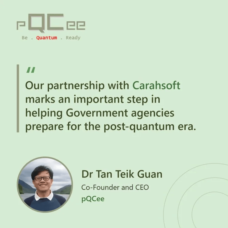 pQCee Enters U.S. Public Sector Through Carahsoft Master Aggregator Agreement