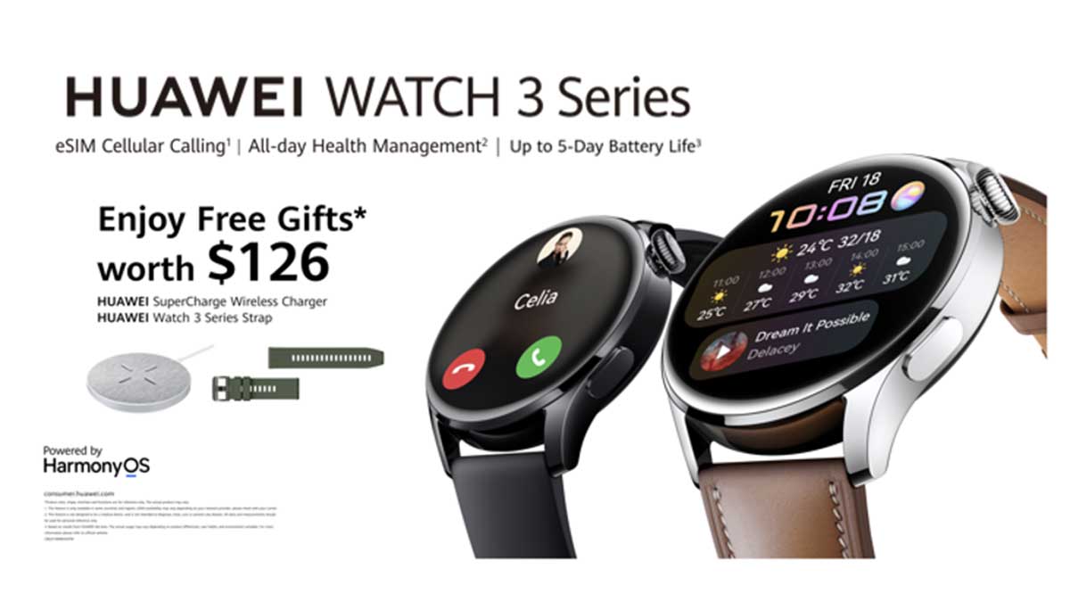 Huawei launches flagship eSIM smartwatch HUAWEI Watch 3 Series powered by HarmonyOS in Singapore