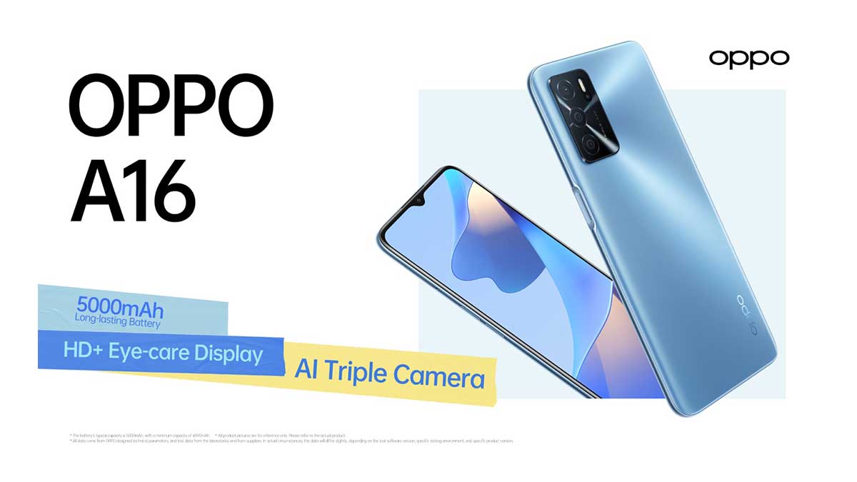 OPPO unveils OPPO A16 in Singapore, functional and stylish
