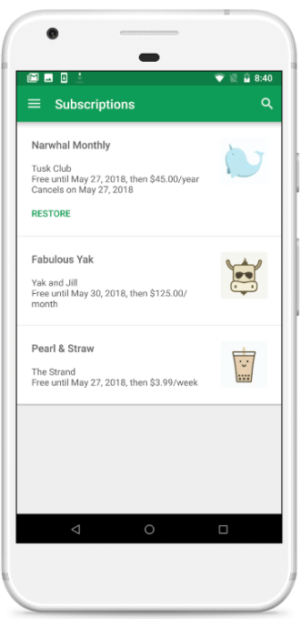 Tap your google play account. Google Play Now Makes It Easier To Manage Your Subscriptions Techcrunch