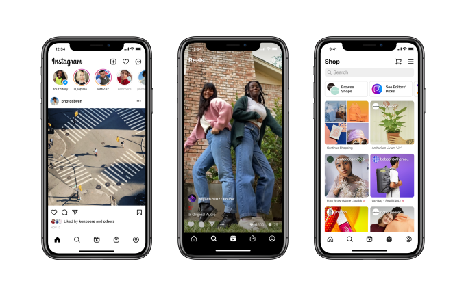 Instagram profil resmi değişmiyor 2020. Instagram Redesign Puts Reels And Shop Tabs On The Home Screen Techcrunch