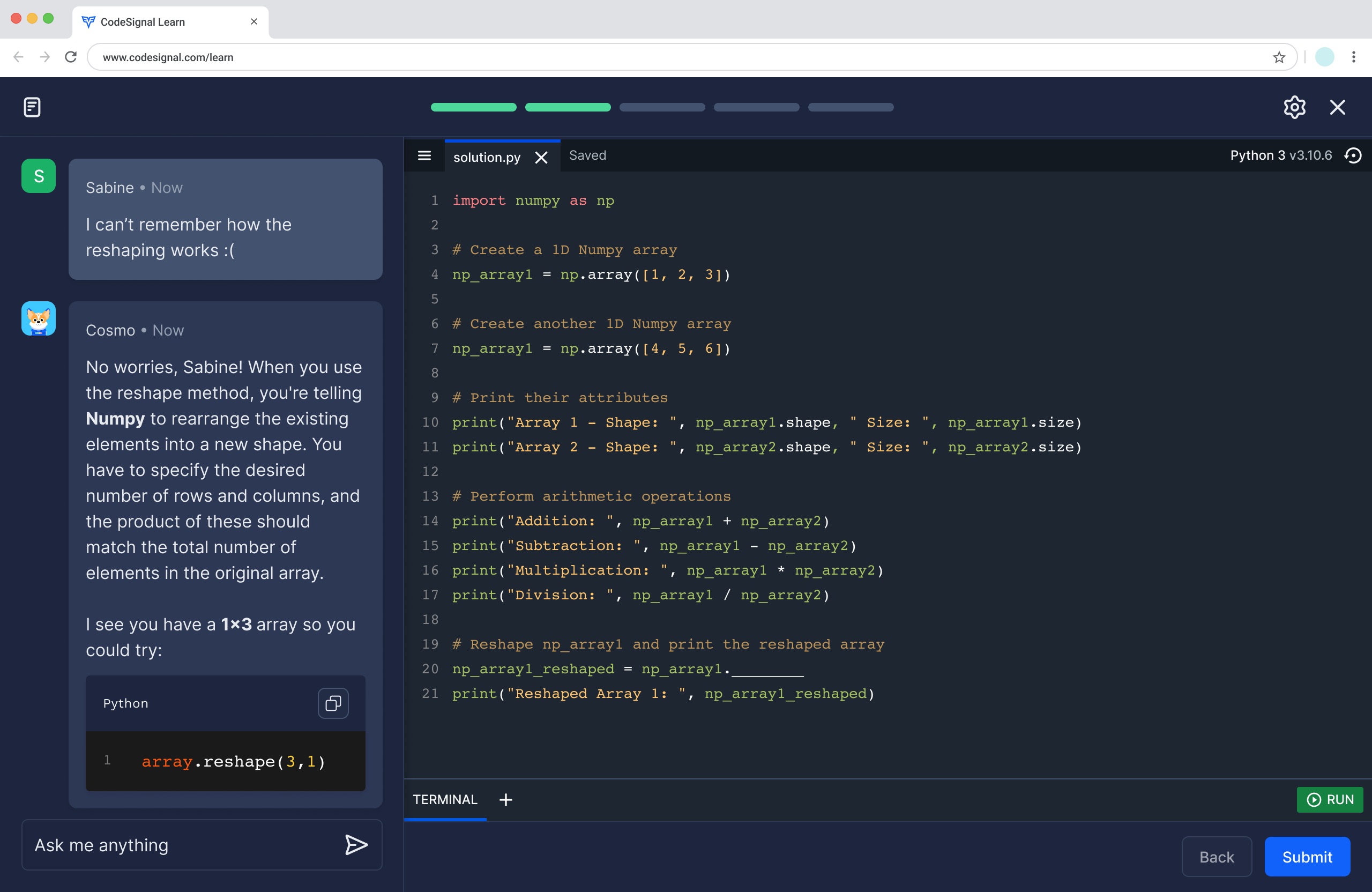 CodeSignal Launches A Learning Platform With An AI Powered Guide Practice CodeSignal Learn 