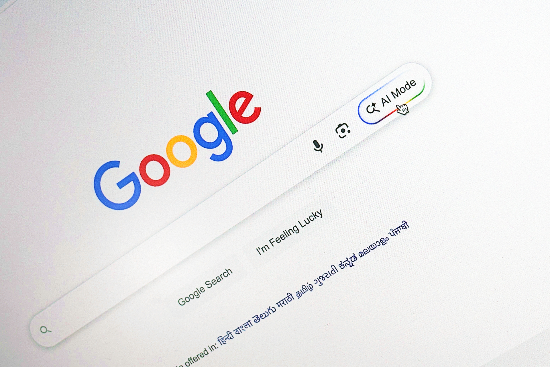 Google AI Mode 인터페이스