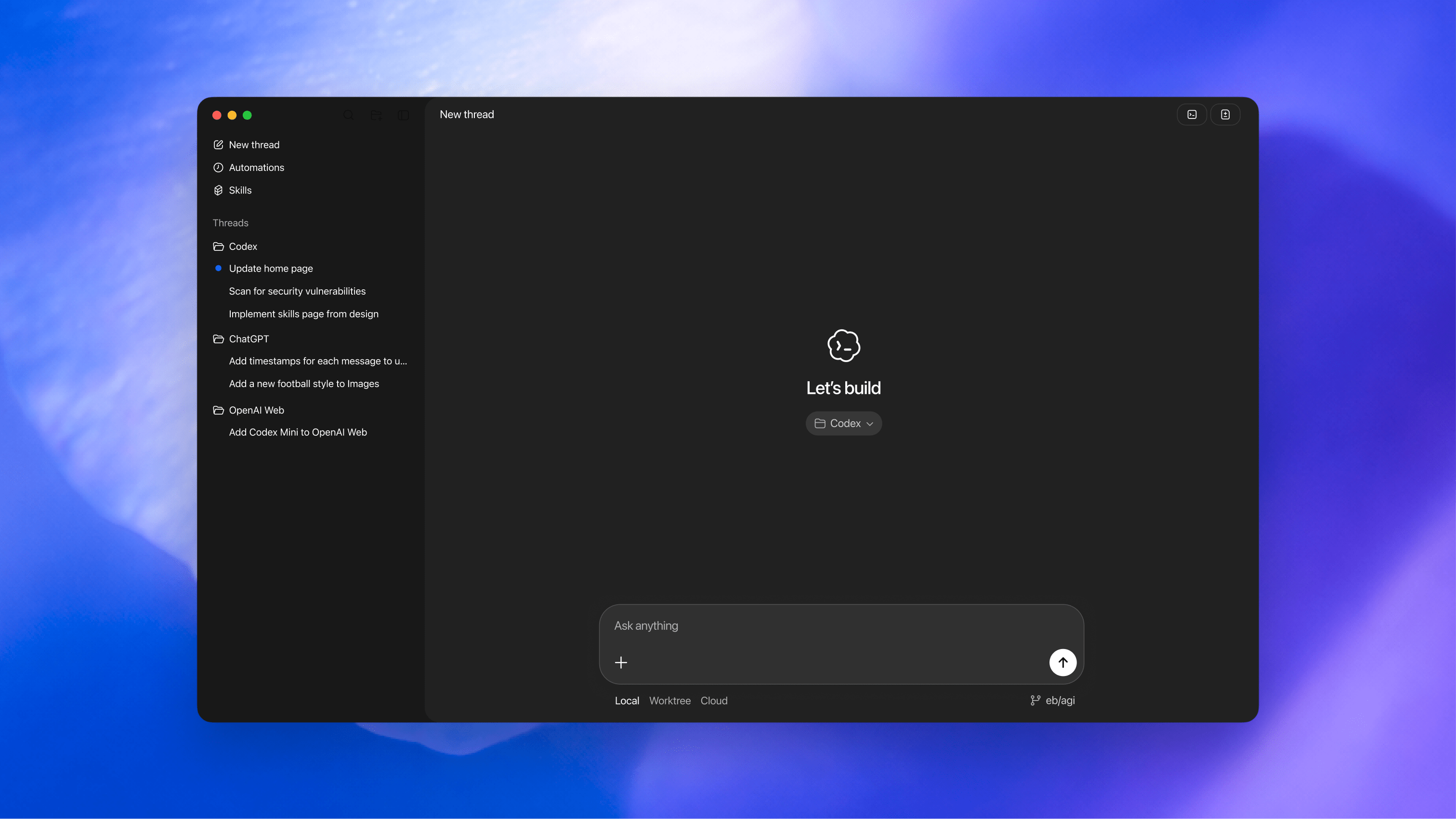 تطلق OpenAI تطبيق macOS الجديد للتشفير الوكيل