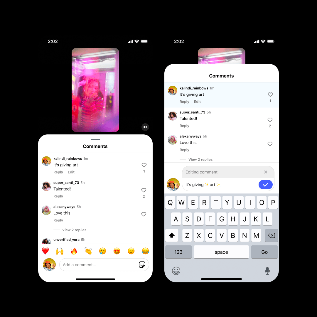 يمكنك الآن تعديل تعليقاتك على Instagram