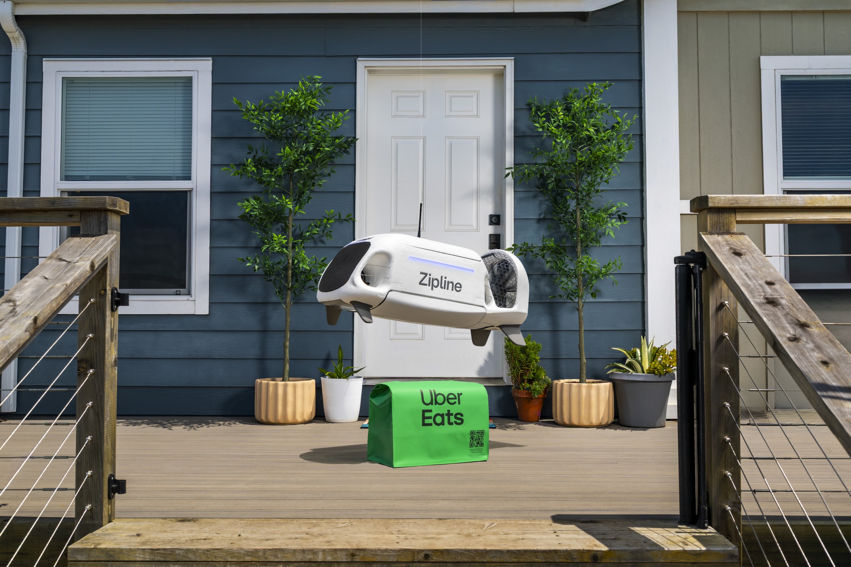Uber adds Zipline drones to its Eats delivery network