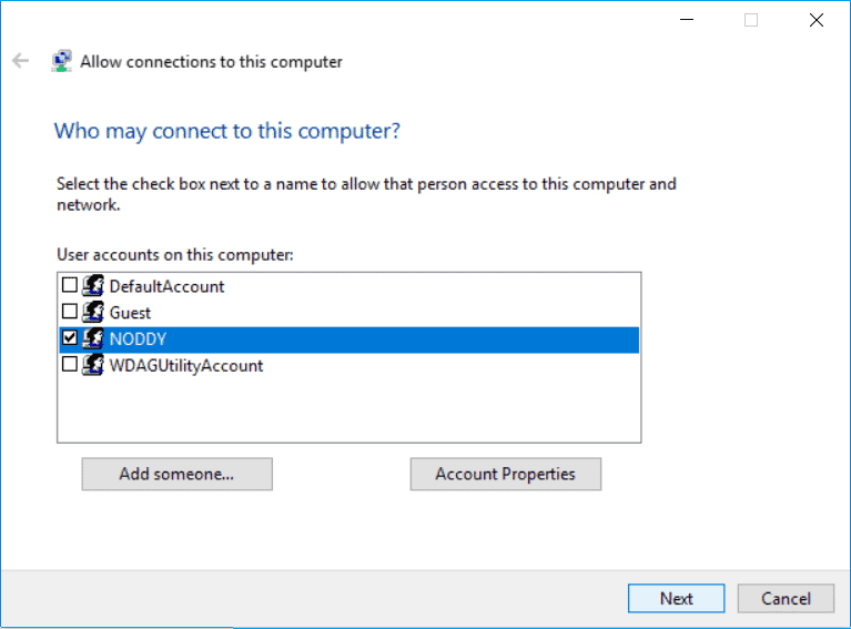 What Is Error Code 773 Roblox And How To Fix It TechCult Select The Users Who Can Access The VPN On The Computer Select Next 