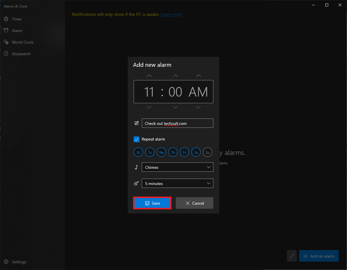 How to Set Alarms in Windows 10 (9) How to Set Alarms in Windows 10 (9)