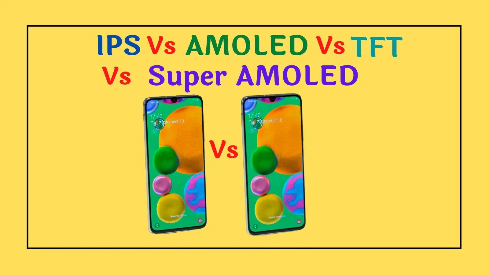 IPS Vs AMOLED vs Super AMOLED vs TFT