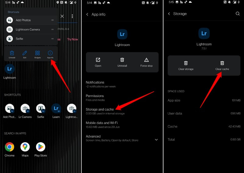 How to clear app cache without deleting the app