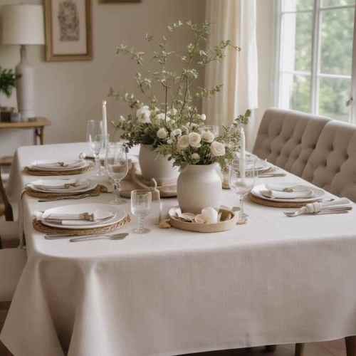 37 Modern Neutral Living Rooms That Feel Like a Breath of Fresh Air 38 Add Neutral Table Linens