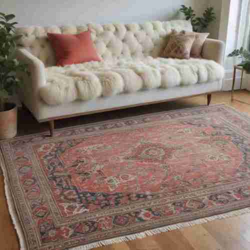 40 Retro-Chic Home Decor Ideas That Blend Vintage Charm with Modern Style 10 Antique Rug 1