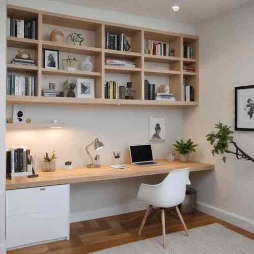 34 Stylish Home Office Decor Ideas to Spark Focus & Creativity 20 Built In Desk 1