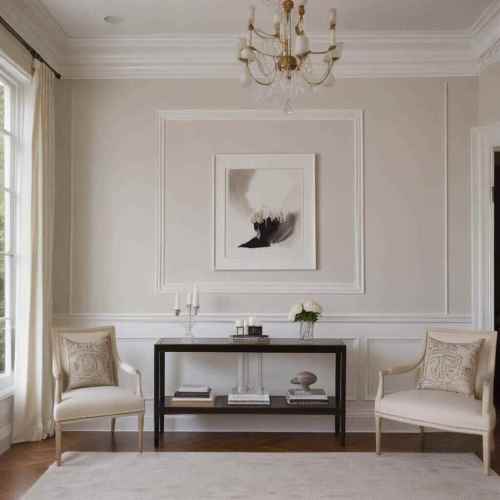 Classic Wainscoting with Modern Wall Art