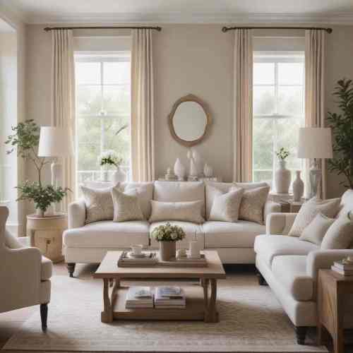 37 Modern Neutral Living Rooms That Feel Like a Breath of Fresh Air 9 Incorporate Soft Patterns