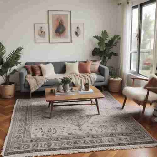 38 Sleek & Stylish Living Room Ideas for Effortless Modern Comfort 21 Layered Rugs 2