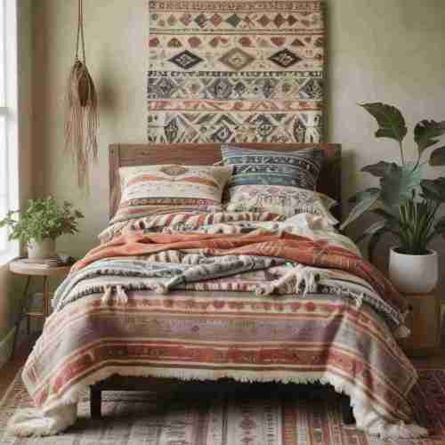 40 Stylish Southwestern Home Decor Ideas for Warm, Inviting Spaces 35 Layered Textiles 3