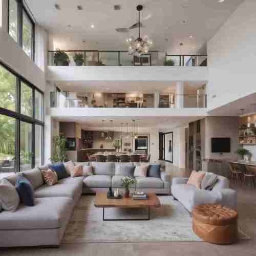 38 Sleek & Stylish Living Room Ideas for Effortless Modern Comfort 13 Open Concept Design