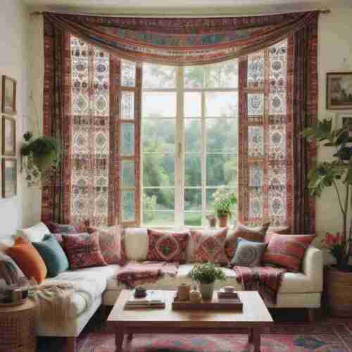 40 Dreamy Boho Living Room Ideas That Radiate Free-Spirited Charm 28 Open Windows