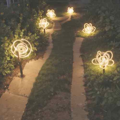 35 Fun DIY Yard Art Ideas to Bring Personality and Charm to Your Outdoor Space 30 Pathway Rope Lights