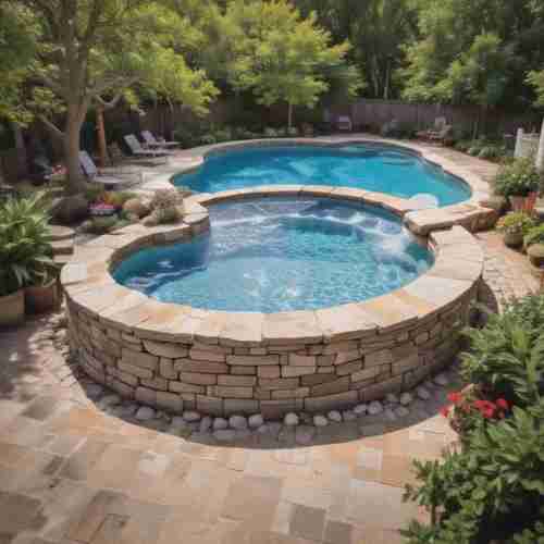39 Chic Above-Ground Pool Ideas to Elevate Your Backyard Summer Fun 5 Rustic Stone Surround