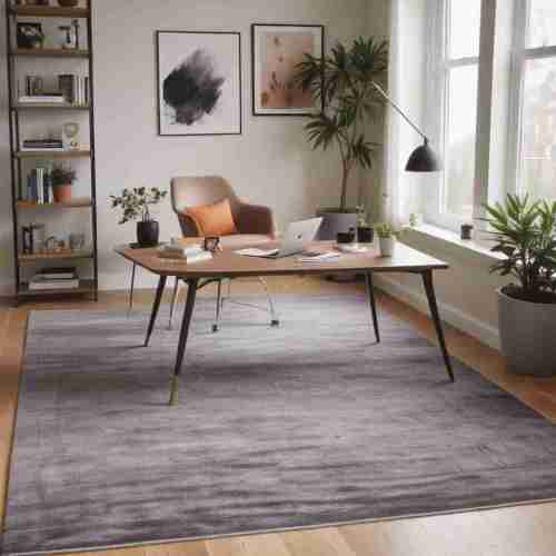 34 Stylish Home Office Decor Ideas to Spark Focus & Creativity 30 Stylish Rug 1